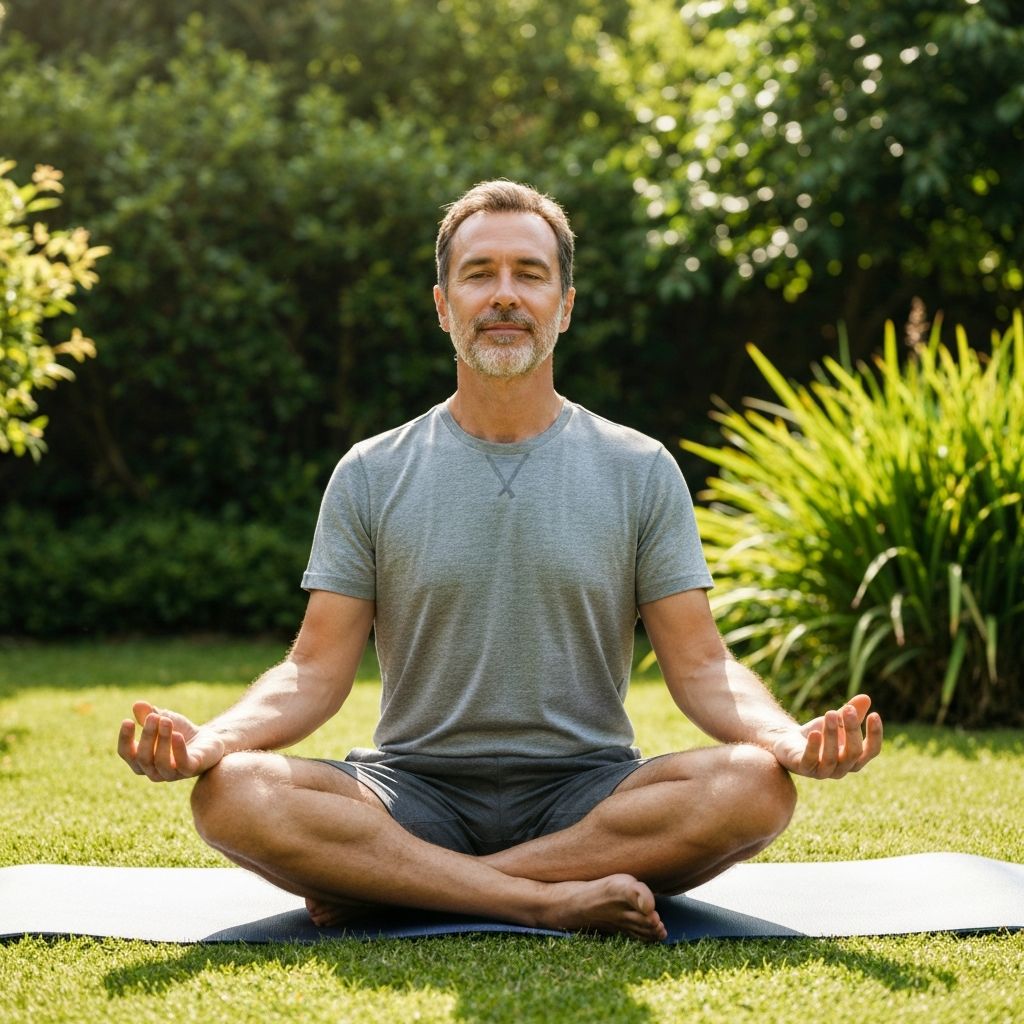 Man enjoying healthy balanced lifestyle